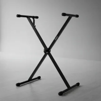 Soporte Tijera Simple Teclado Leonard Lndst1 Reforzado Negro