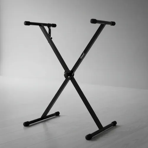 Soporte Tijera Simple Teclado Leonard Lndst1 Reforzado Negro