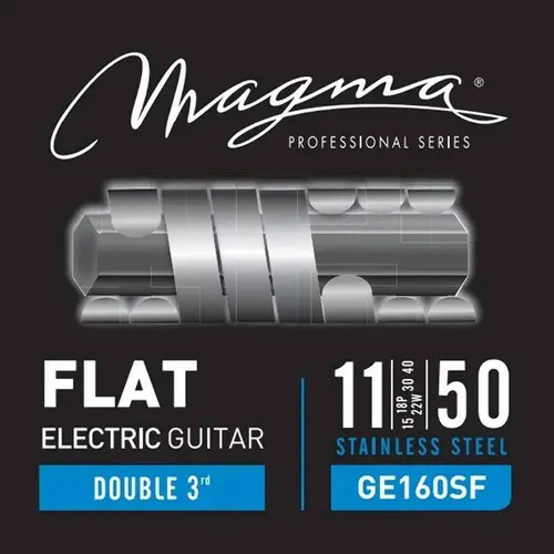 Cuerdas Para Guitarra Magma Flat De Acero Inoxidable 11-50, 6 Cuerdas