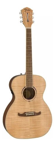 Guitarra Electroacústica Fender Alternative Fa-235e Para Diestros Natural Walnut Brillante Diestro
