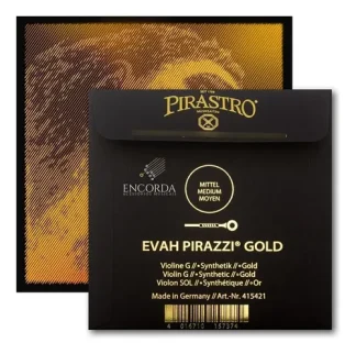 Cuerda Sintética Oro Violín 4/4 Pirastro Evah Pirazzi Gold G Tensión Media