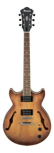 Guitarra Eléctrica Ibanez Am Artcore Am53 Hollow Body De Tilo 2019 Tobacco Flat Mate Con Diapasón De Nogal Diestro