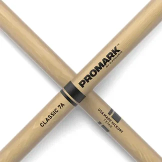 Baquetas Promark Tx7an Para Batería Hickory 7a Punta Nylon Natural