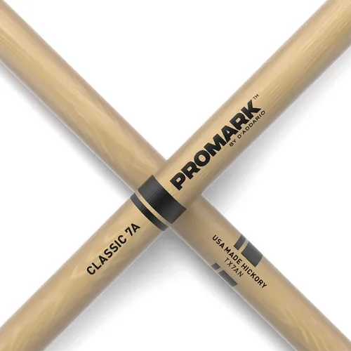 Baquetas Promark Tx7an Para Batería Hickory 7a Punta Nylon Natural