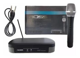 Micrófono Inalámbrico Ross Fv-513-hh De Mano Vhf Dinámico Negro Cardioide