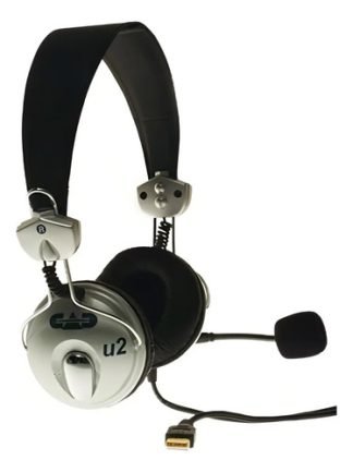 Auriculares Gamer Cad U2 Negros Con Micrófono Usb Negro