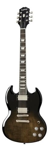 Guitarra Eléctrica EpiPhone Modern Sg Figured Caoba Humbucker Negro Diestro Trans Black Fade Ébano