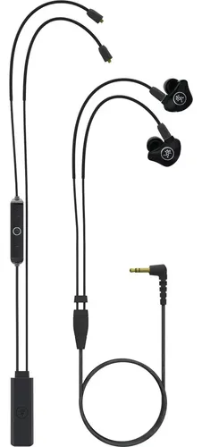 Auriculares In-ear Mackie Mp-240 Bta Bluetooth Híbridos Profesionales Negros Negro
