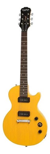 Guitarra Eléctrica EpiPhone Les Paul Special I Caoba Pastillas P-90 Amarilla Diestro Amarillo Laurel De La India