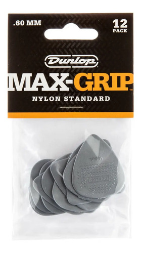 Puas Jim Dunlop 449p 0.60 Max Grip Std Pack X 12 Gris