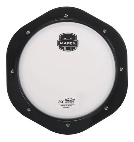Pad De Práctica P/ Bateristas 8'' Mapex Ppa08-mpn Color Blanco Y Negro Blanco/negro