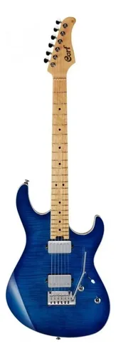 Guitarra Eléctrica Cort G290 Fat 6 Cuerdas Arce Fresno Humbucker Azul Diestro Bright Blue Burst