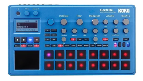 Secuenciador Midi Korg Electribe 2 Azul Metalizado Con Arpegiador