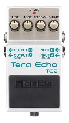 Pedal De Efecto Boss Te2 Tera Echo En Caja Color Blanco