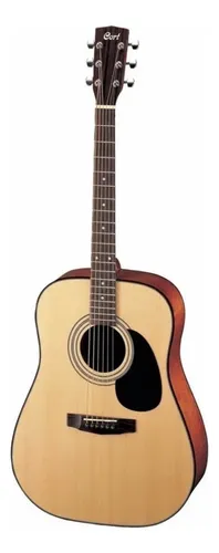 Guitarra Acústica Cort Ad810 Dreadnought Natural Satinado Con Funda Y Cuerdas De Metal Diestro Merbau