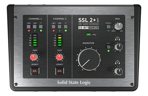 Interfaz De Audio Solid State Logic Ssl2+ Mkii 32 Bits/192 Color Gris Oscuro