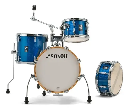 Batería Sonor Aqx Jungle 4 Blue Ocean Sparkle Jazz Poplar