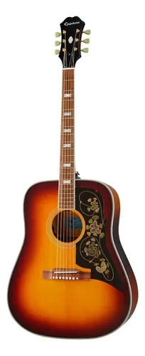 Guitarra Electroacústica EpiPhone Masterbilt Frontier Dreadnought 6 Cuerdas Naranja Oscuro Diestro