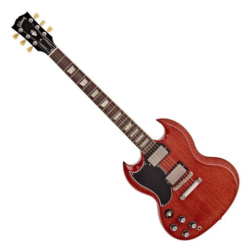 Gibson Sg Standard 61 Lh Zurda Made In Usa Vintage Cherry Material Del Diapasón Palo De Rosa Orientación De La Mano Zurdo