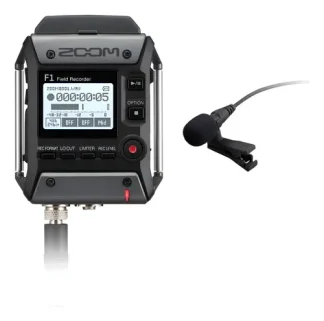 Zoom F1 Lp Grabador Portatil Con Microfono Corbatero 2 Canal