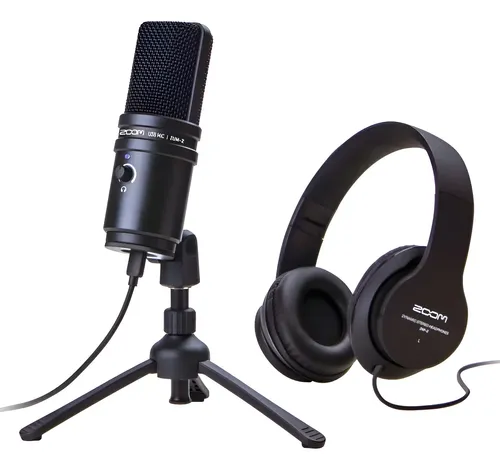 Zoom Zum-2pmp Pack Podcast Microfono Usb Soporte Cable