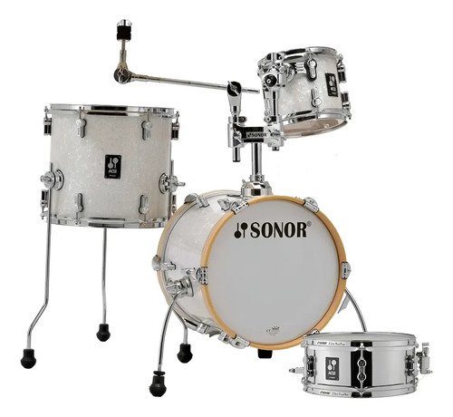 Sonor Martini Aq2 Bateria 4 Cuerpos Bombo 14 8 13 12 Maple Color White Pearl