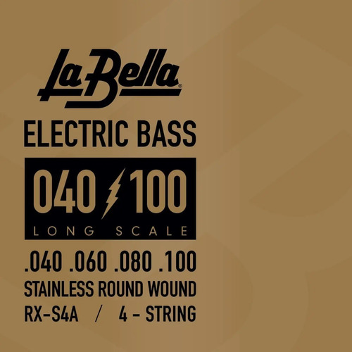 La Bella Rxs4a Encordado Para Bajo 4 Cuerdas 040 100
