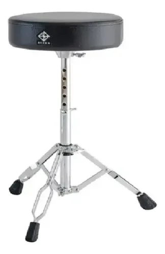 Banqueta Batería Dixon Psn7 Regulable Patas Dobles Asiento Cuerina Negra Negro
