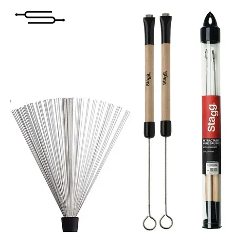 Stagg Sbru20wm Escobilla De Metal Telescopica Bateria