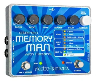 Pedal Electro-harmonix Stereo Memory Man Hazarai Guitarra Eléctrica Delay Celeste