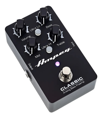 Pedal Para Bajo Analogico Ampeg Classic Bass Preamp Switch Negro