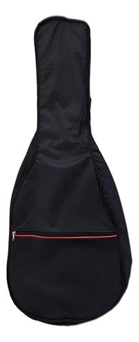 Funda Acolchada Para Guitarra Criolla Ross K220c Negra Con Bolsillo Negro