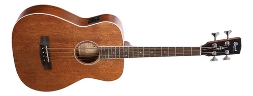 Bajo Electroacústico Mini 4 Cuerdas Caoba Cort Ab590mf Fishman Diestro Mahogany Mate