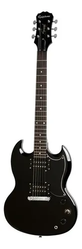 Guitarra Eléctrica EpiPhone Limited Edition Sg Special-i Double-cutaway De Caoba Ebony Con Diapasón De Palo De Rosa
