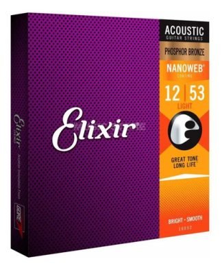 Elixir 16052 Encordado Guitarra Acustica P Bronze 012