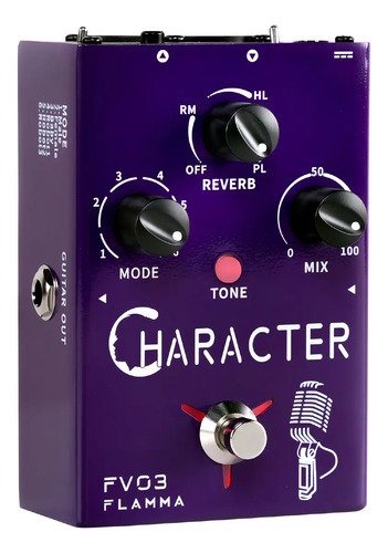 Pedal Modulación Vocal Flamma Fv03 Efecto Pitch Shifter 6 Efectos Violeta