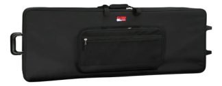 Funda Semirrígida Gator Gk-76 Para Teclado 76 Teclas Con Ruedas Negra Negro