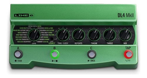 Pedal Delay Line 6 Dl4 Mkii 15 Modelos Hx Midi/xlr Mic Color Verde