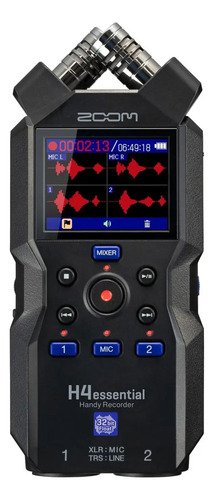 Grabadora Portátil Zoom H4essential 4 Pistas 32-bits Float Color Negro