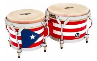 Bongos Lp Matador M201 Pr Puerto Rico Latin Percussion Rojo, Blanco, Azul