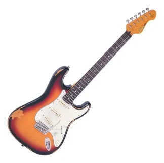 Guitarra Eléctrica Vintage Icon Series Álamo Sunburst Diapasón Palo De Rosa Diestro