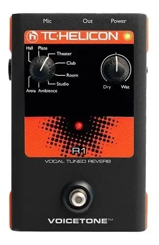 Tc Helicon Voicetone R1 Procesador Vocal Efecto Reverb Negro Naranja Xlr