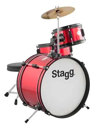 Stagg Fabj312 Bateria Niño 3 Cuerpos Con Banqueta Color Rojo