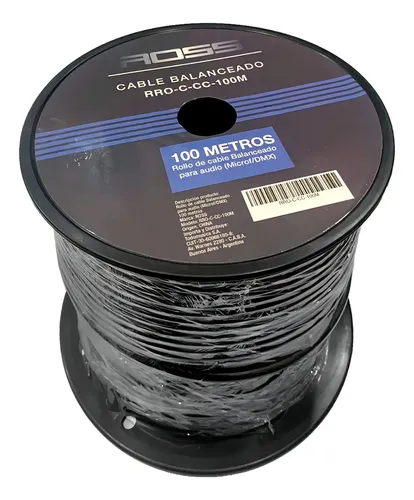 Bobina Cable Balanceado Rollo 100 Metros Dmx Microfono Audio