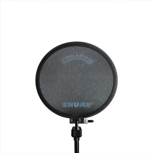 Filtro Anti Pop Shure Ps-6 Paravientos Metálico Con Flexible Color Negro