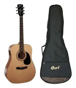Guitarra Electroacústica Cort Ad810eop Dreadnought Tapa Abeto Funda Natural