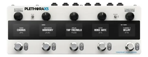 Pedal Multi-efectos Tc Electronic Plethora X5 Para Guitarra Eléctrica Blanco