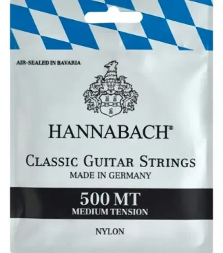 Encordado Guitarra Clásica Hannabach 500mt Nylon Tensión Media 6 Cuerdas
