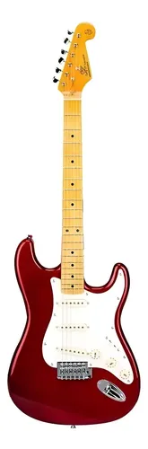 Guitarra Eléctrica Sx Vintage Series Fst-57 Stratocaster De Tilo 2000 Candy Apple Red Brillante Con Diapasón De Arce Diestro
