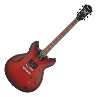 Guitarra Ibanez As53 Srf Semiacústica Sunburst Red Flat Caoba, Material De Diapasón